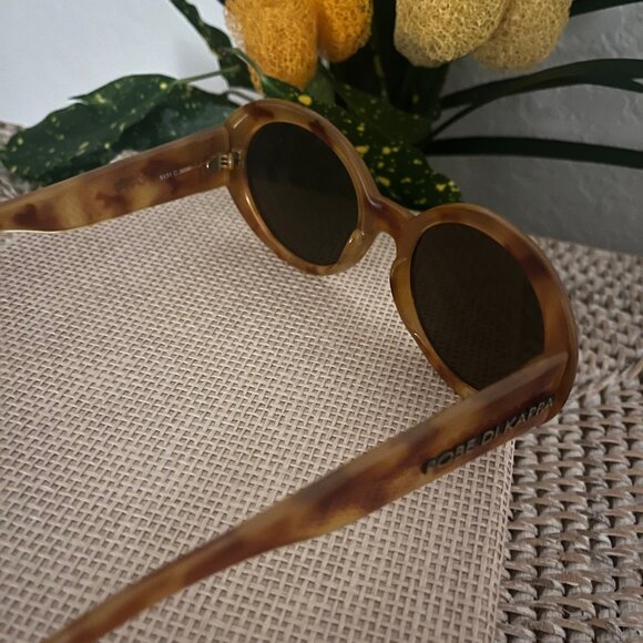 Italy Vintage ROBE DI KAPPA 90's Amber Tortoise Sunglasses Oval/Round - Picture 12 of 15